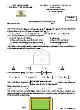 Đề kiểm tra khảo sát môn Toán Lớp 11 - Mã đề 132 - Trường THPT Thuận Thành I
